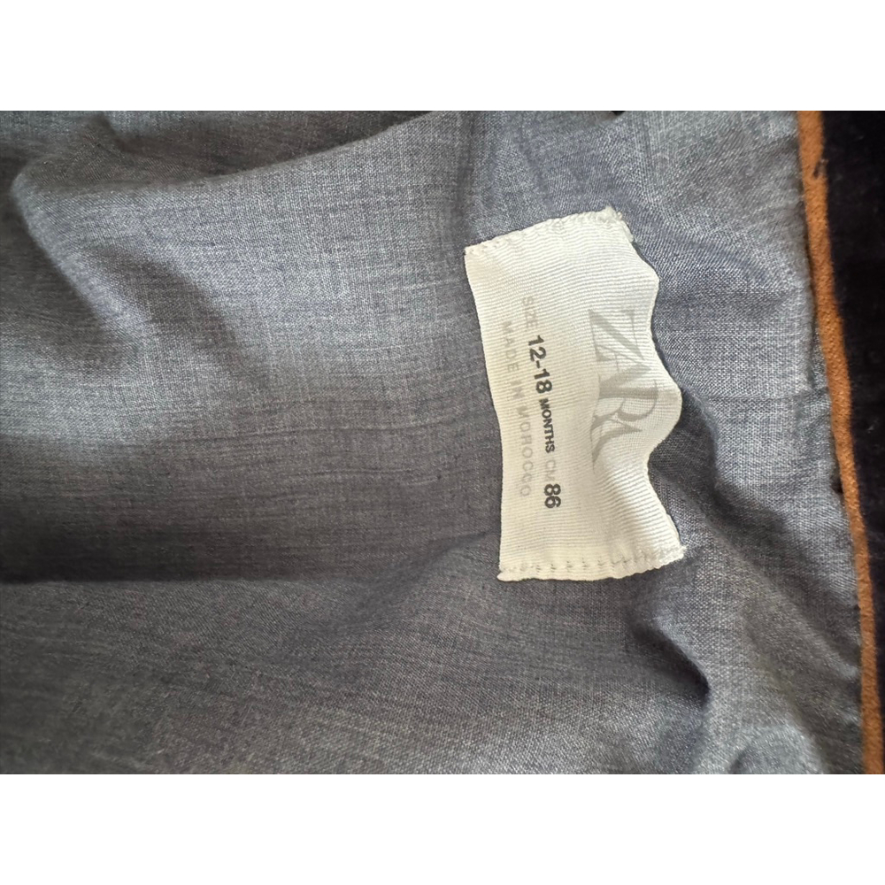 Baby ZARA Navy Velvet Blazer 12-18 Months - Picture 6 of 7